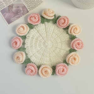 Handmade Crochet Flower Coaster