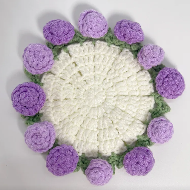 Handmade Crochet Flower Coaster