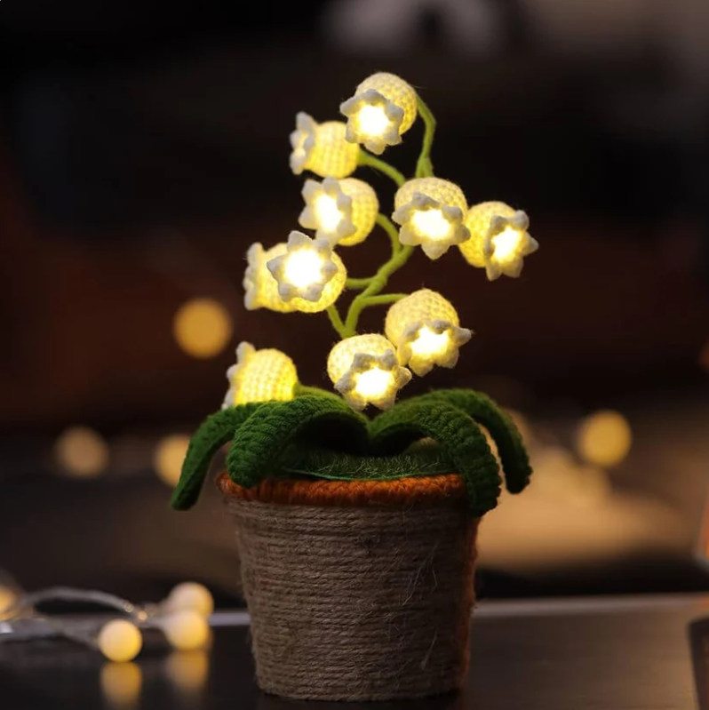 Handmade Crochet LED Pot
