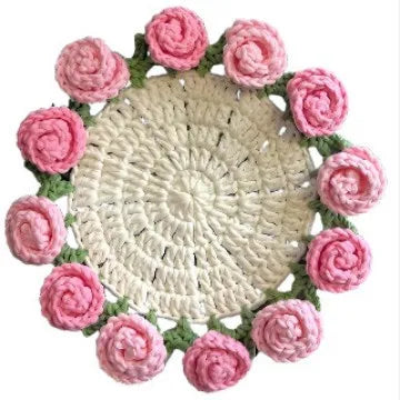 Handmade Crochet Flower Coaster