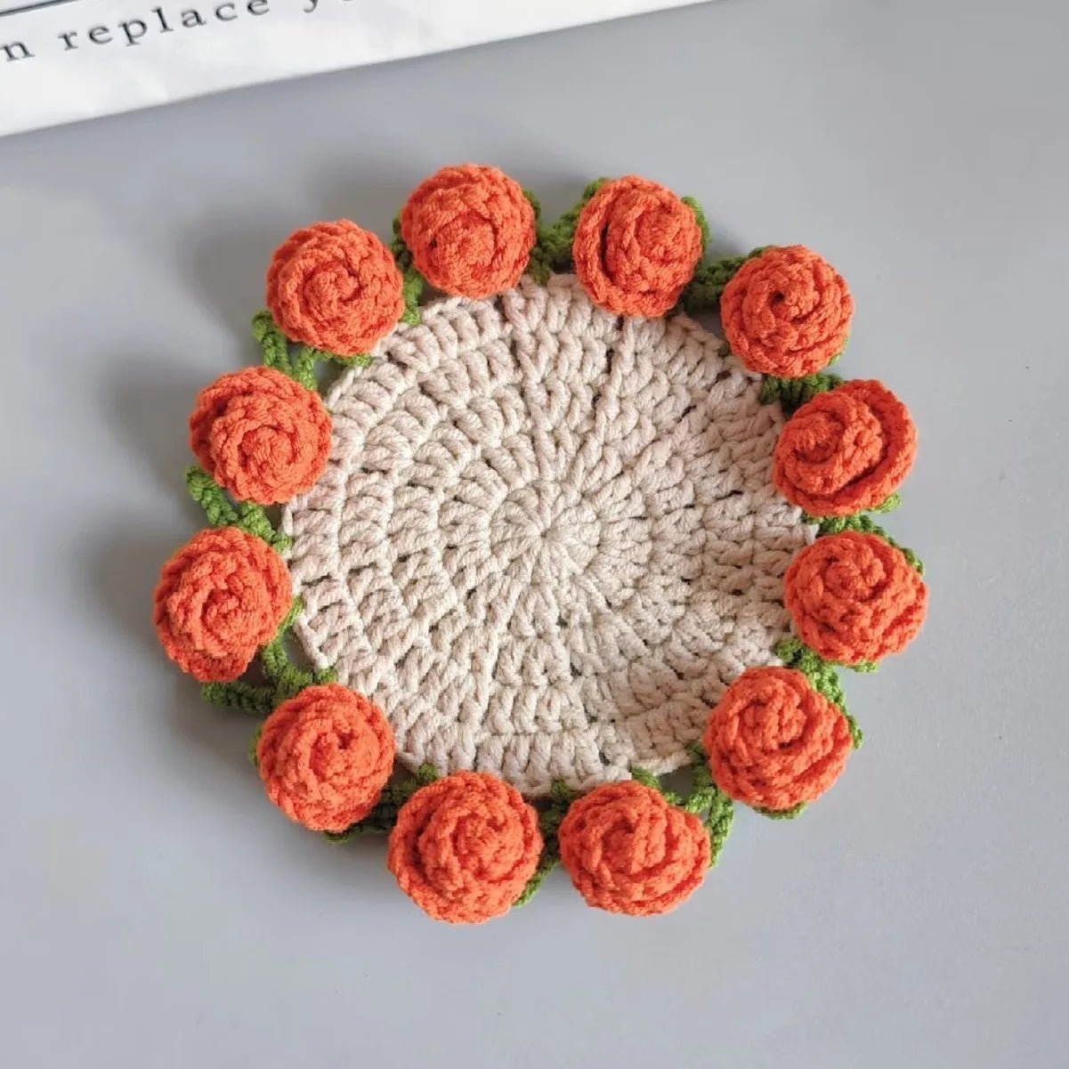 Handmade Crochet Flower Coaster