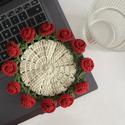 Handmade Crochet Flower Coaster